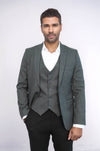 Ensemble blazer et gilet gris uni | Wess