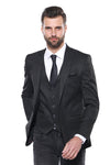 Ensemble gilet et blazer uni fumé | Wess