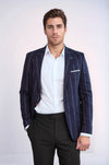 Blazer Homme Rayé Slim Fit Bordeaux - Wessi