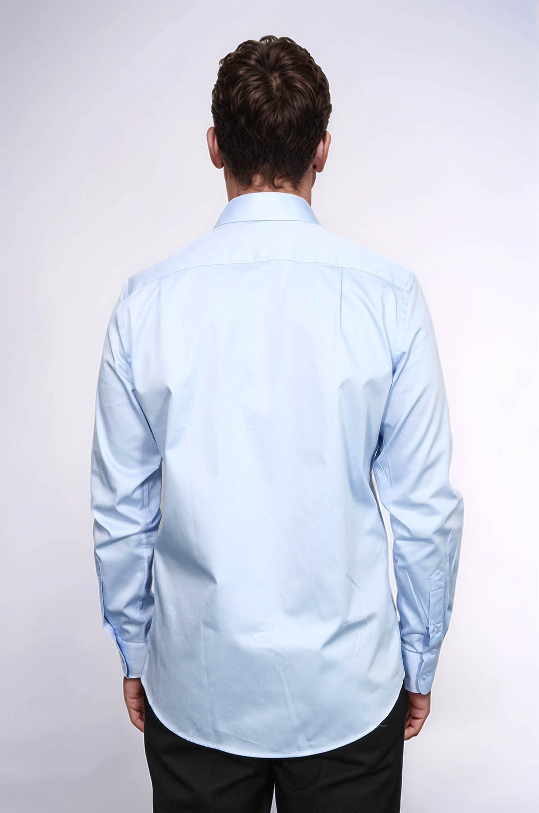 Cotton Satin Sky Blue Men Shirt - Wessi