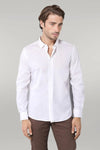 Poly Cotton Slim Fit Cream Shirt - Wessi