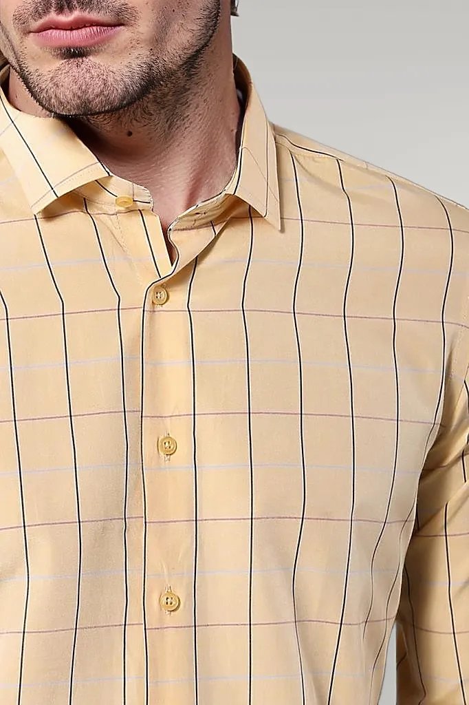 Chemise à carreaux jaune pour homme | Wess