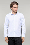 Camicia casual azzurra con fantasia | Wess