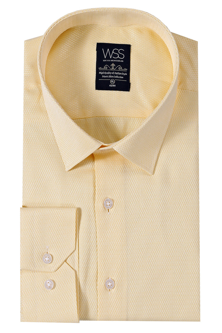 Camicia casual gialla a fantasia | Wessi - Wessi
