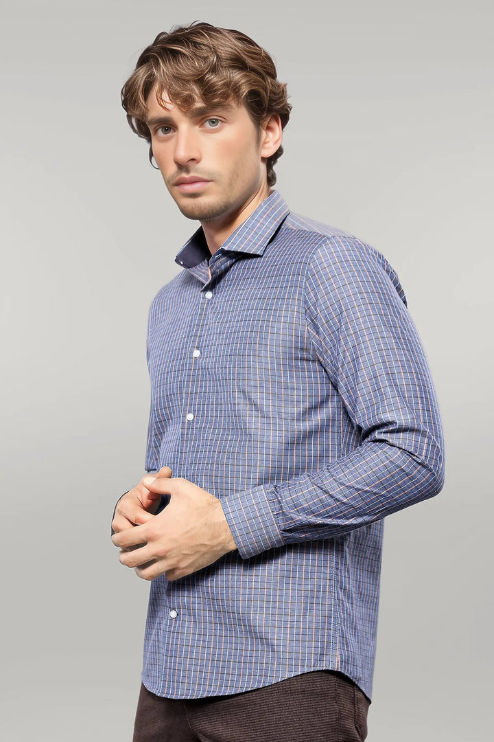 Chemise à carreaux grise décontractée | Wess