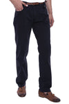 Pantalones Hombre Ante Lisos Bolsillos Cubiertos Negro - Wessi