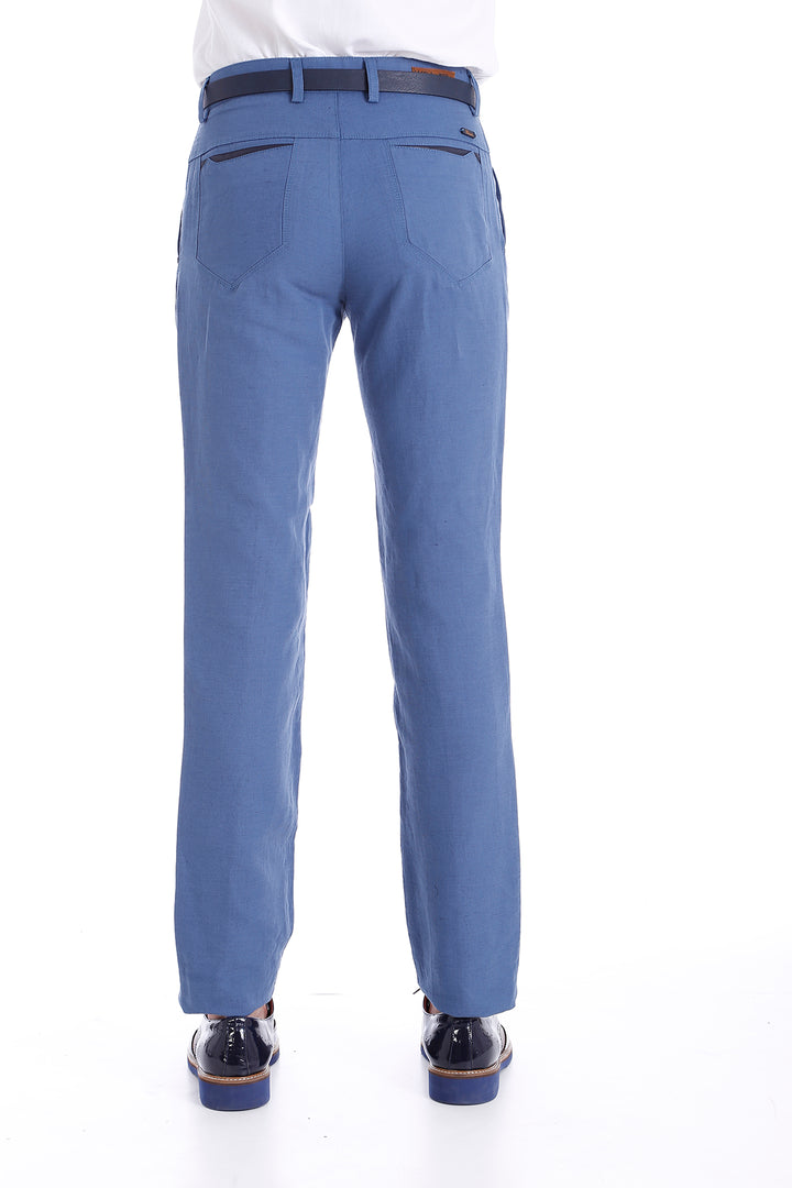 Pantaloni sportivi in lino azzurro-Wessi