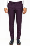 Pantalones lisos burdeos para hombre - Wessi