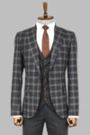 Costume Homme Noir Coupe Slim à Carreaux - Wessi