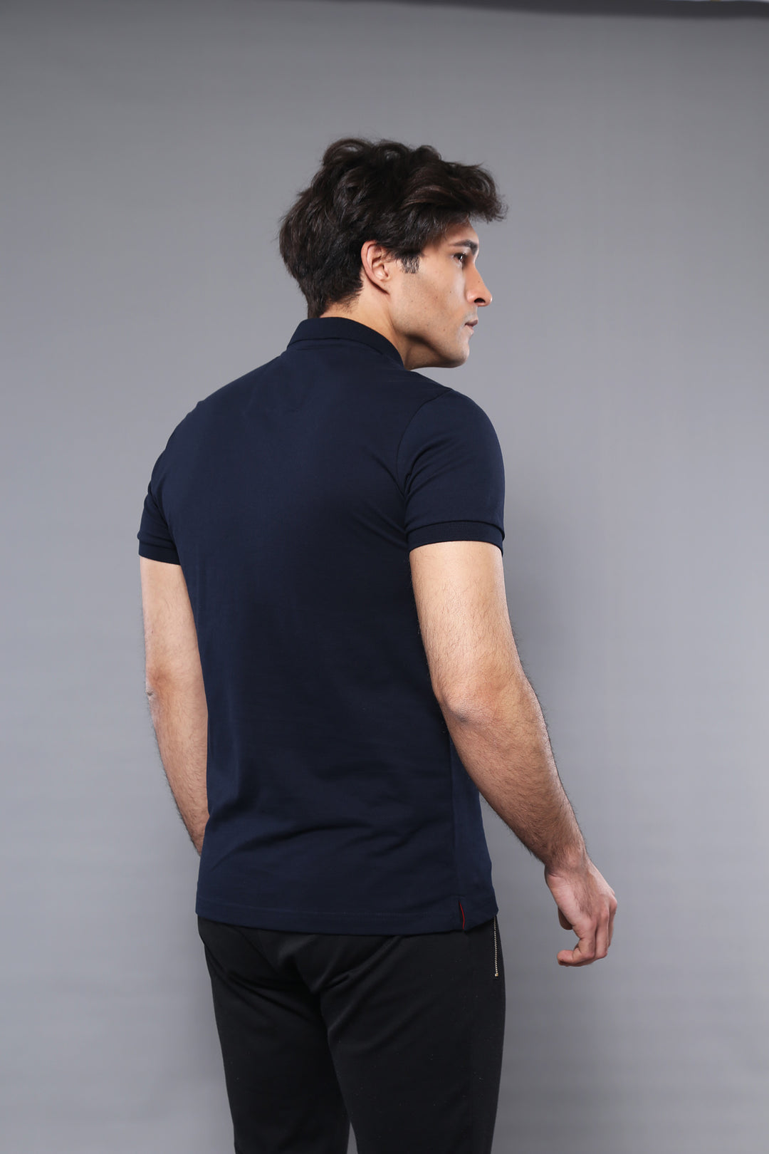 Camiseta Polo Plain Azul Marino | wess
