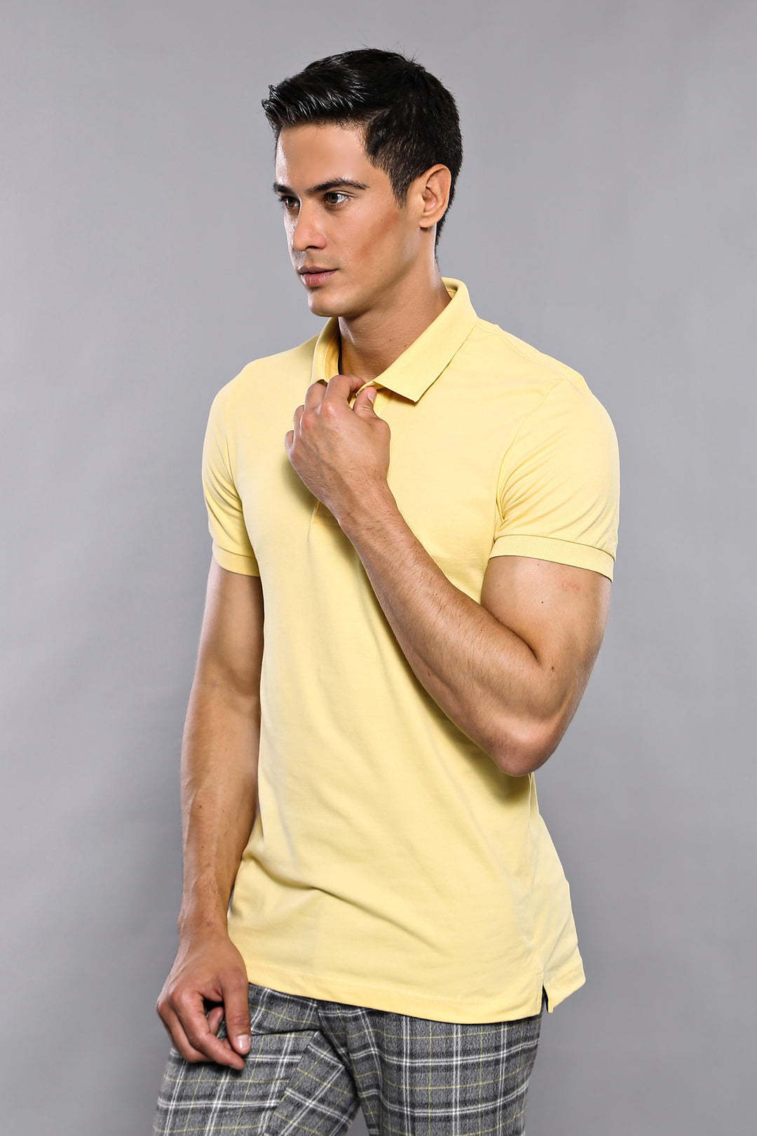 Polo T-shirt gialla semplice | Wess