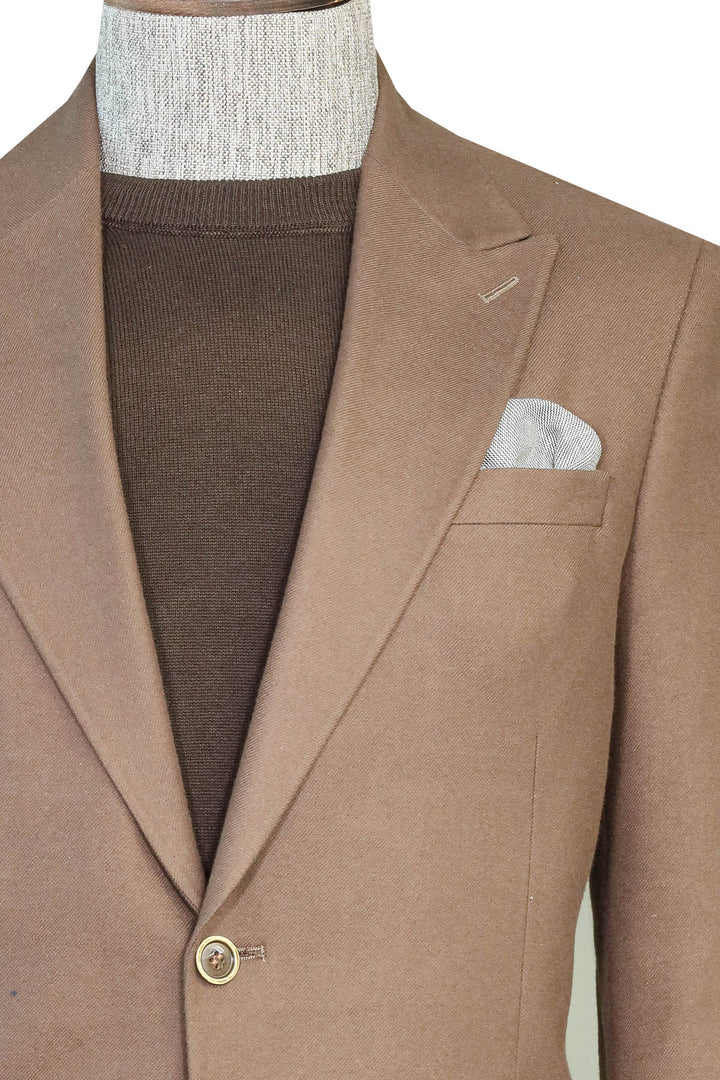 Brown Blazer Slim Fit, Brown Maglieria, e Pantaloni a Motivo Scozzese - Stile Ufficio Moderno - Wessi