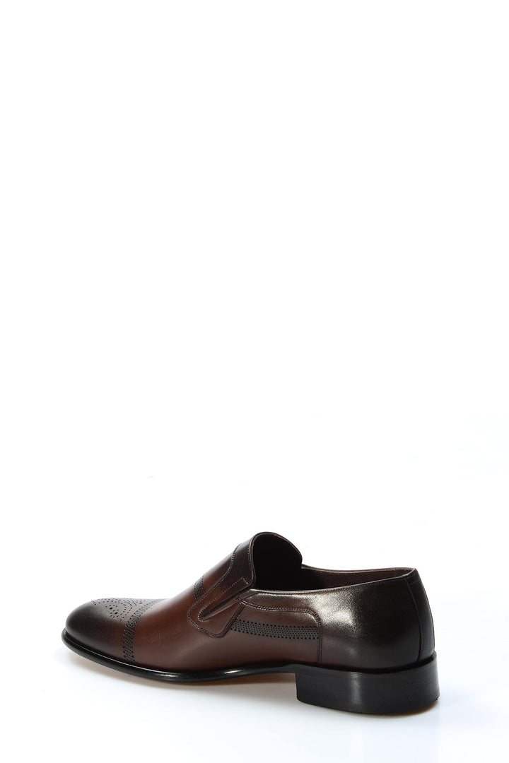 Mocasines Hombre Piel Marrón con Diseño Perforado - Wessi