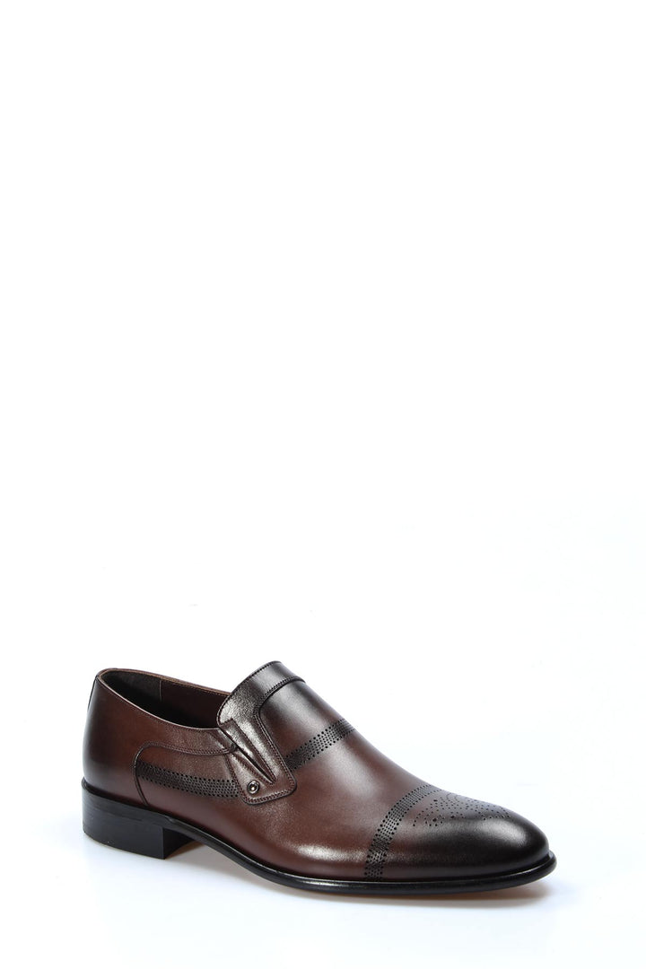Mocasines Hombre Piel Marrón con Diseño Perforado - Wessi