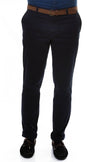 Pantalones Hombre Algodón Slim Fit Tejido Lavado Azul Marino - Wessi