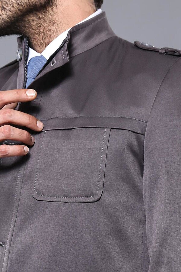 Chaqueta de abrigo gris para hombre | wess