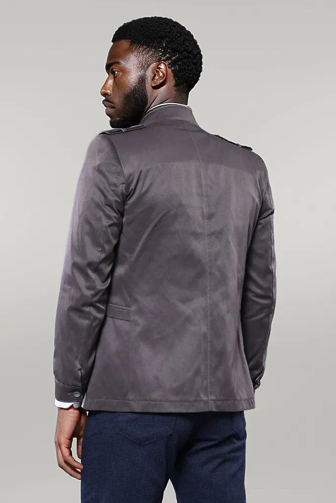 Chaqueta de abrigo gris para hombre | wess
