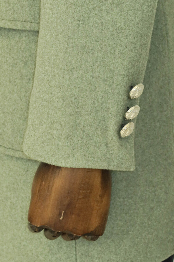 Cappotto doppiopetto da uomo in lana e cashmere con bottoni in metallo - Wessi