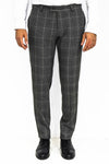 Pantaloni da uomo antracite scozzesi slim fit - Wessi