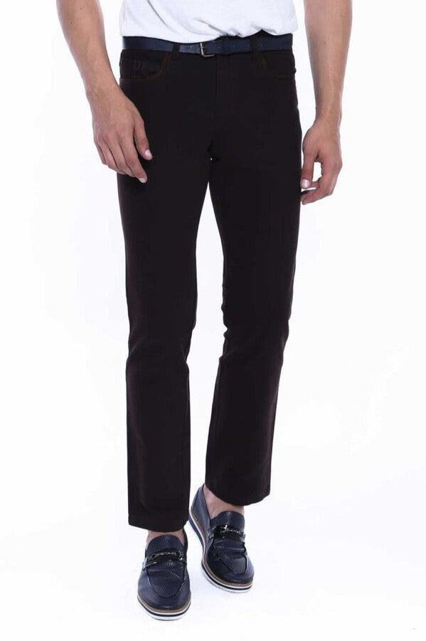 Jeans da uomo scamosciati marroni - Wessi