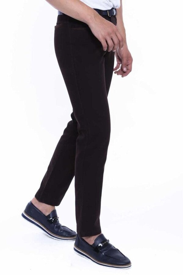 Jeans da uomo scamosciati marroni - Wessi